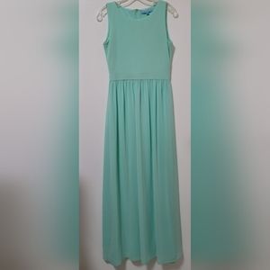 New Antonio Melani Green Textured Bodice Sleeveless Chiffon Maxi Dress Size XS
